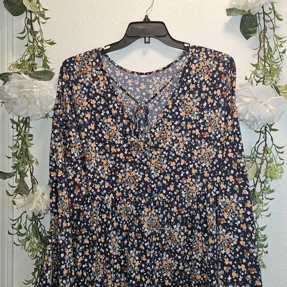 White Birch 1X baby doll blouse - Picture 2 of 4